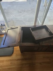Antique Wooden Coffee Wine Table Cabinet