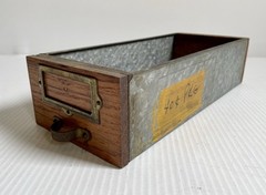 Vintage WC Heller Sectional Library Cabinet Drawer, Apothecary File, 5x3x12