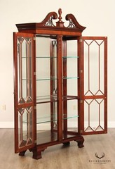 Henkel Harris Georgian Style Mahogany Display Case Cabinet