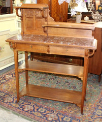 French Antique Oak Art Nuovo Sideboard / Server
