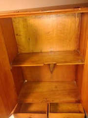 Fab Antique Arts & Crafts Wood Dutch Wall Cabinet Intricate Hd/Carved MUST SEE