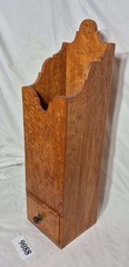 Antique Rare Birdseye Maple One Drawer Wall Hanging Fireplace Match Safe #1