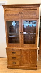 Antique Quartersawn Oak Dental Cabinet