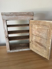 Antique Bathroom Wood Medicine Cabinet ~ Vintage Farm House Primitive
