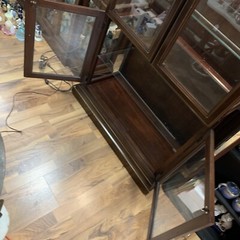 VTG 1960 Jasper Cherry Wood & Glass 5 Shelf Lighted Curio Display Cabinet 78″H
