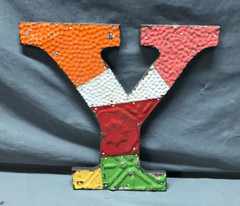 Decorative Salvaged Tin Ceiling 12″ Patchwork Mix Color Letter Y Metal 360-25B
