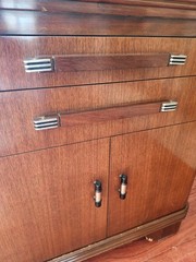 MCM Art Deco 1940 Vintage Doctor Medical or Bath/Bar Cabinet Hamilton #9110-A