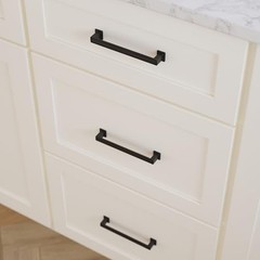 Franklin Brass 10 Pack Matte Black Cabinet Handles 3-3/4 inch (96mm) for