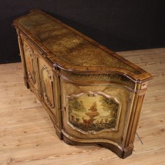 Venetian sideboard furniture lacquered painted wood cabinet antique style 900