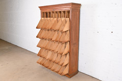 Antique Arts & Crafts Oak 42-Drawer Card File Cabinet, Circa 1900