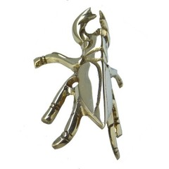 4pcs Vintage Solid Brass Rhino Beetle Corner Protector Decor Shelf Cabinet Har