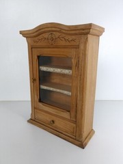 Medicine cabinet, carved wood, etched wood, display cabinet, wall hanging, vinta