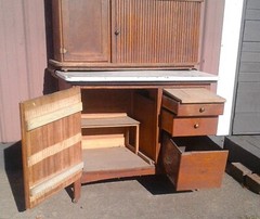 Antique Oak Tippecanoe Kitchen Cabinet Tipp City Ohio Rare Model 1920s