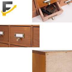 9 Drawers Library Card Catalog Cabinet with Labels Apothecary Cabinet Tabletop