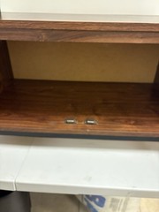 Mid Century Modern Rolling Bar Cart Cabinet Server Expanding Shelf Storage