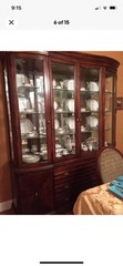 Vintage Bernhardt China Cabinet – Solid Mahogany Wood, Elegant Traditional Style