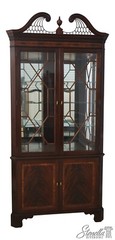 65619EC: STICKLEY Mahogany Corner China Display Cabinet