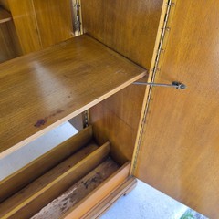 1930s Karges Country French Walnut Pullout Folding Service Bar