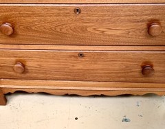 Antique American Victorian Walnut Chest of 3 Drawers marble back cabinet