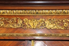 19th c French Louis XVI Style Bronze Ormolu Mounted Curio China Cabinet