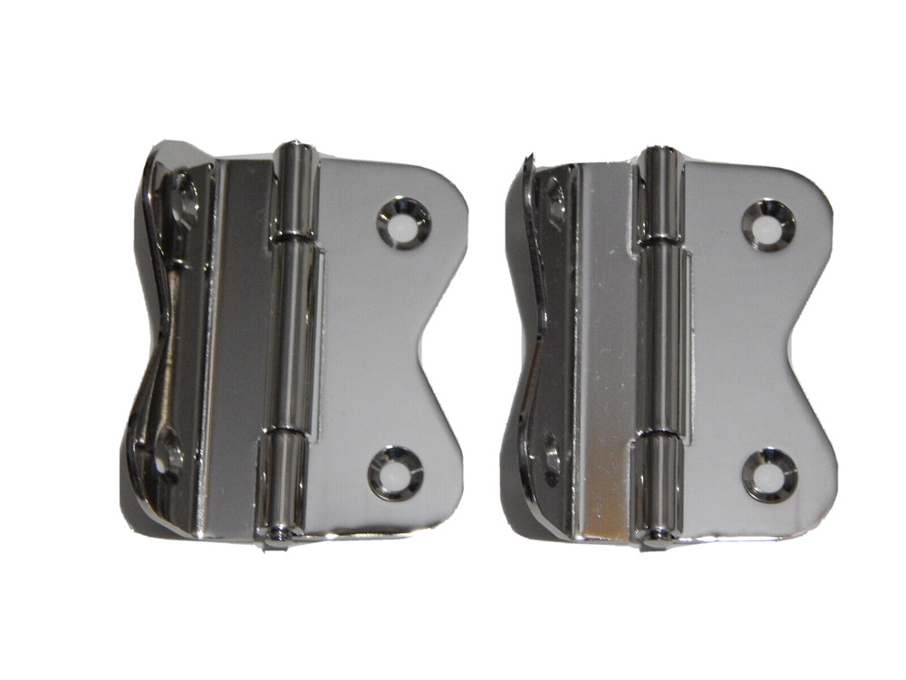 Hoosier Cabinet Hinge Nickel Plated Brass For Lower Door – Pair