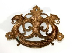 INCREDIBLE SET FOUR 18th 19thC NEOCLASSICAL GILT METAL CHEST of DRAWER HANDLES