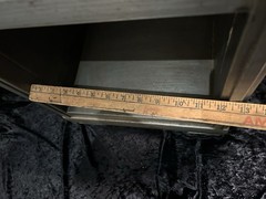 Vintage Metal Age Deco Simmons Furniture 1 Drawer Cabinet Side Table 22×14.5×13″