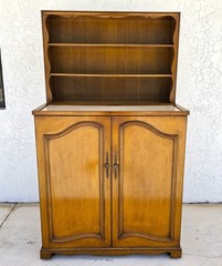 1930s Karges Country French Walnut Pullout Folding Service Bar