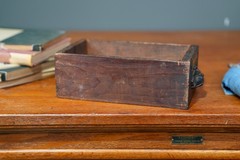 Antique Apothecary Cabinet Wood Drawer Cast Iron Pull Vintage Single
