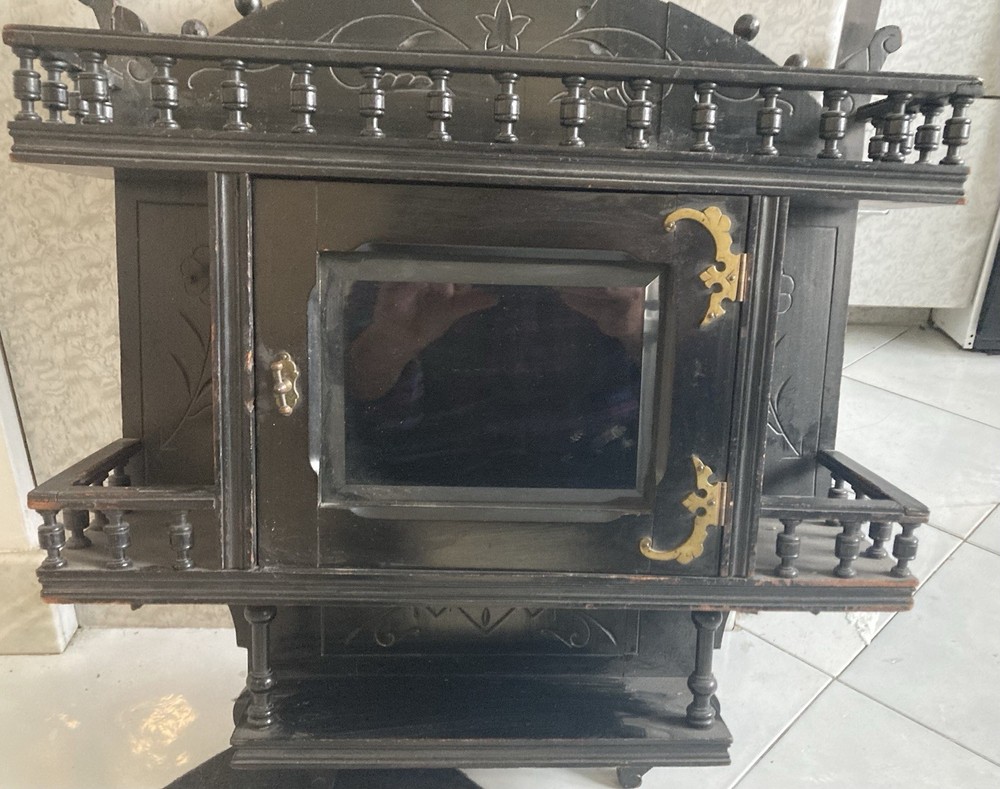 Antique Eastlake Style Curio Cabinet 20in Long 24in High