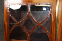 Late 19th century Satinwood Narrow Georgian Vitrine Display Cabinet