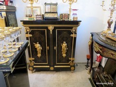 Stamped Vve SORMANI cabinet Furniture L XIV with 2 doors Boulle marquetry 19th