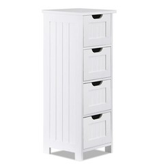 Waterproof Bathroom Cabinets White Bathroom Storage Shelf Organizer 4 Drawers