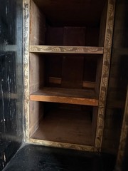 Antique Italian Inlaid Writing Cabinet c1870 Ebonized Provenance Curcin
