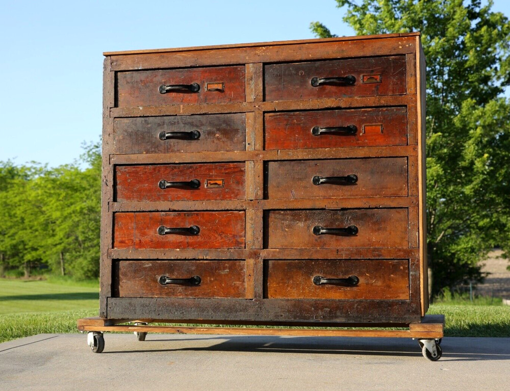 Antique Apothecary Cabinet Blueprint Map File Industrial wood drawer architect