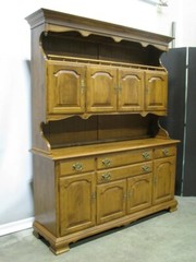 Ethan Allen “Heirloom” Two Piece Buffet / Open China Cabinet; Near Mint to Mint