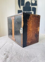 Antique vintage 1930s Wooden Wall Cupboard Factory Industrial Shelf Bathroom