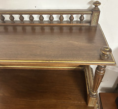 Antique Louis XVI French Walnut Sheet Music Cabinet Entryway Display Storage