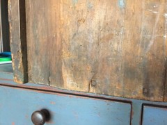 antique country panel wall cupboard hanging cabinet primitive box pine painted