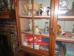 Antique Primitive China Cabinet Closet Cupboard Hutch Bookcase