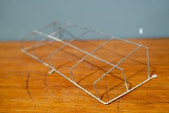 Hoosier Sellers Cabinet Cookbook Holder Vintage Metal Wire Rack Antique