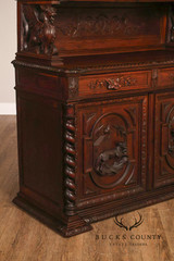 French Renaissance Revival Carved Oak Buffet