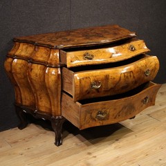Venetian commode furniture wood 3 drawers antique style dresser 20th century