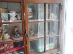 Antique Primitive China Cabinet Closet Cupboard Hutch Bookcase