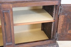 17th Century Italian Solid Walnut Antique Cupboard or Cabinet