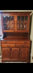 1971 Solid Cherry China Cabinet w/ Lenox Mount Vernon Provenance – Excellent…