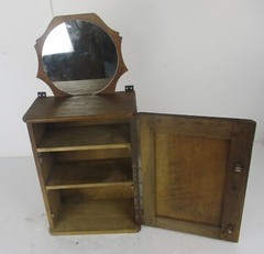 Apothecary Bathroom Medicine Kitchen Cabinet Art deco Hand carved Wood Gorgeous