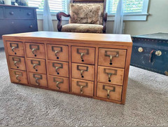 antique library card catalog