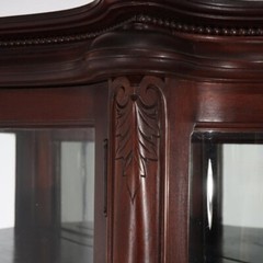 Antique RJ Horner School Mahogany Swell Front China Cabinet C1910