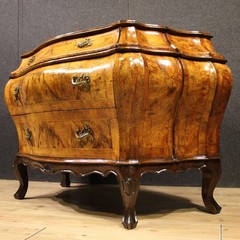 Venetian commode furniture wood 3 drawers antique style dresser 20th century